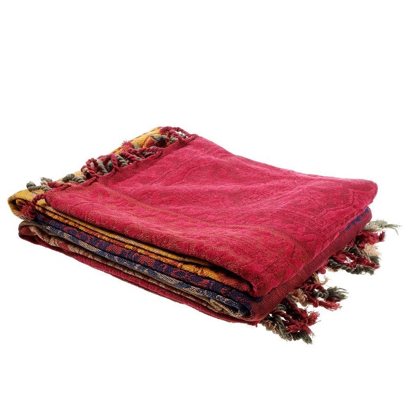 amorus Boho Sofa Cover, Chenille Jacquard Tassels Throw Blankets for Couch Bed, Decorative Sofa Slipcover Protector - Colorful Tribal Pattern (L,86 * 102inch) - Image 5